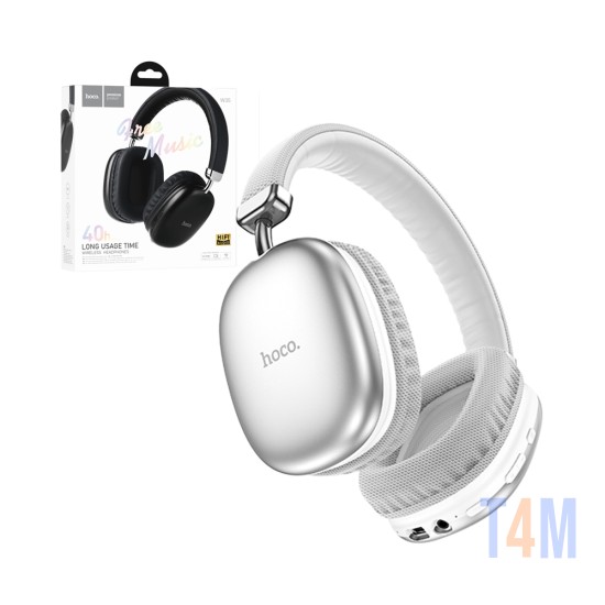 Auriculares Hoco Inalámbricos W35 Bluetooth V5.3 Plata